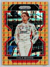 2022 Prizm Racing #29 Cole Moore Reactive Orange Prizm Rookie RC