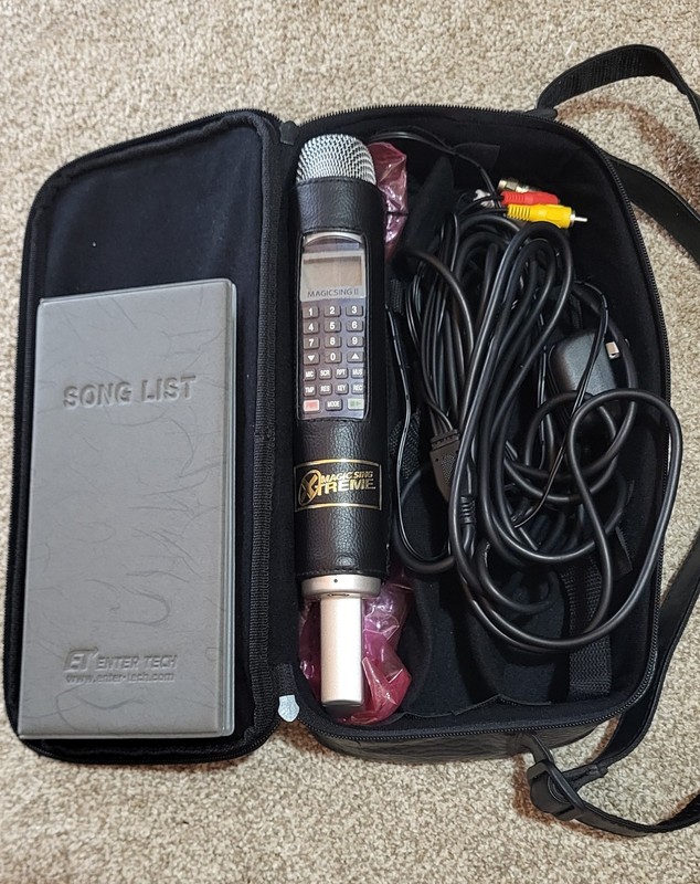 Magic Sing II Karaoke Microphone Mixer Wired AV Cables Digital System Home Party