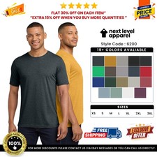 Next Level Apparel 6200 Unisex Poly/Cotton Crew Tee Plain Top Stylish T-Shirt