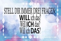 Holzschild 20X30 Cm Stell Dir 3 Fragen Will Ich Das Deko Geschenk Schild