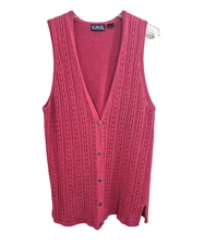 Honor's Women's Knit Cardigan  Size L Pink Color 💗 Excellent Condition