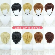 New Women's Wigs Ladies Mixed Pink Wig Short Curly Wigs Wig Cap