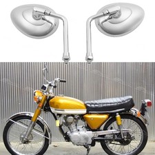 2X 8mm Chrome Motorcycle Rear View Side Mirrors For Honda CB100 CB125 CL100 CT90