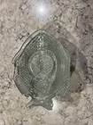 Vintage Arcoroc France Fish Shaped Embossed Glass Snack Plates 6.25x8”~ 7 piece — photo 3