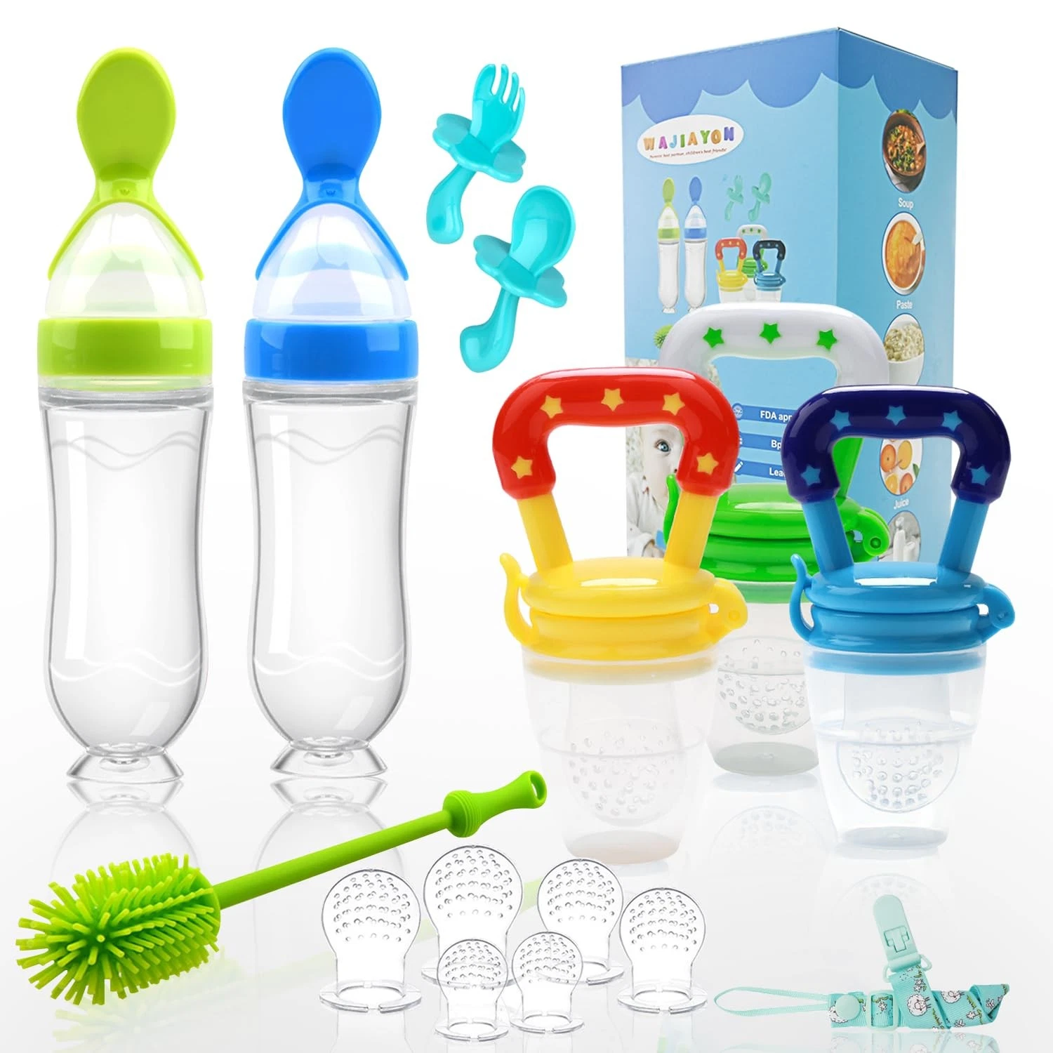 Food Feeder Baby Fruit Feeder Pacifier (3 Pcs) with 6 Different Sized Silicon...
Opens in a new wind