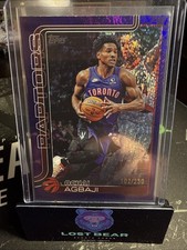 2025 Topps Basketball Ochai Agbaji Purple Rainbow 102/250 #247 Raptors
