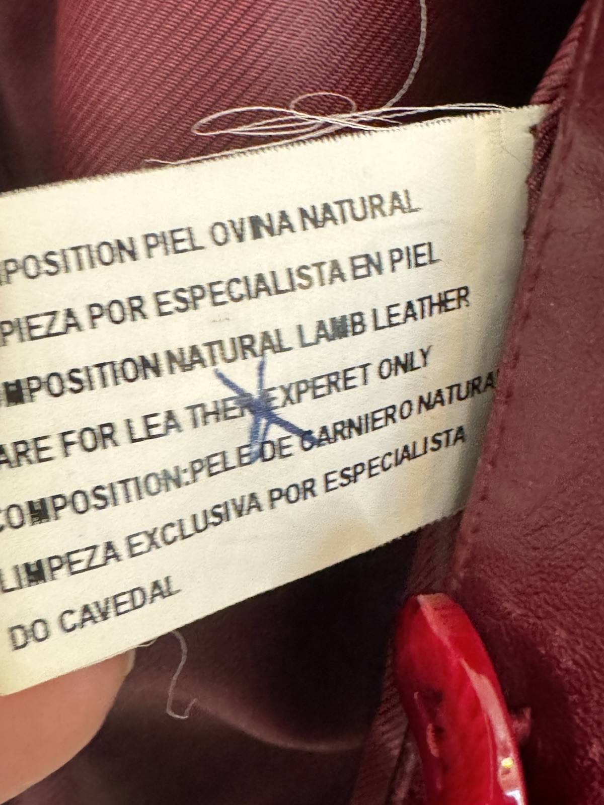 Vintage Leather Jacket Button Down - Red, Burgund… - image 9