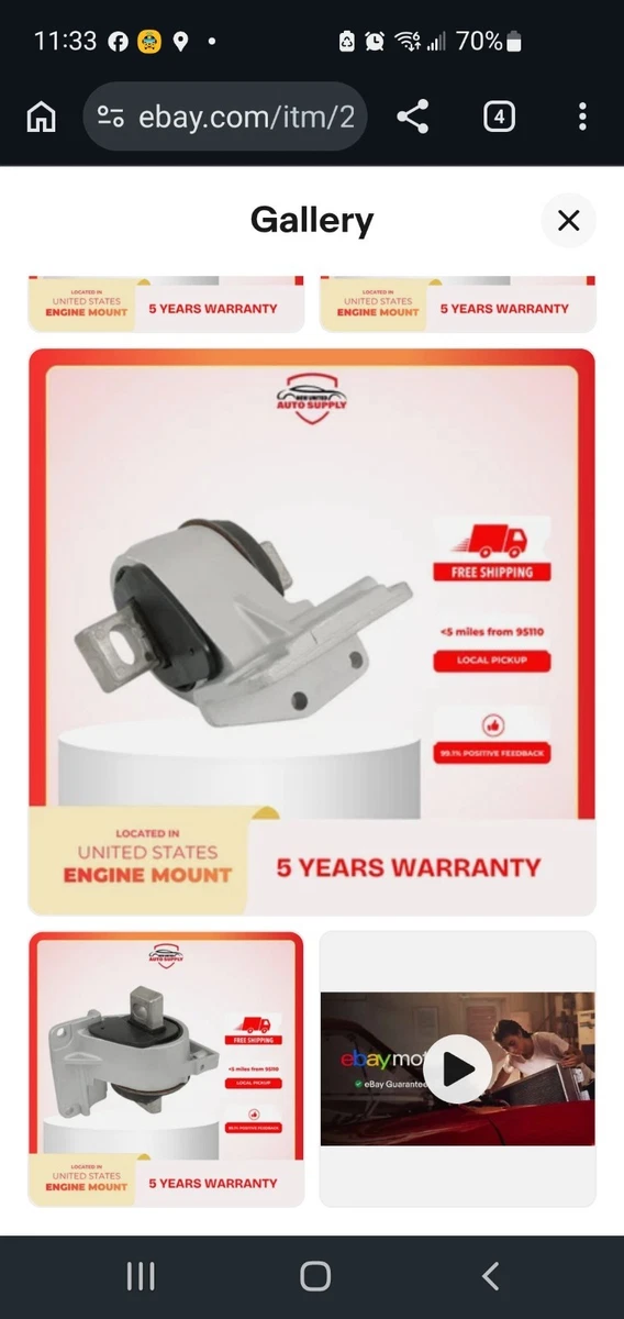 Soporte De Transmisión Para Ford Fusion, Lincoln Zephyr, Mercury Milan Y Mazda 6