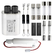 Kits de piezas de repuesto para reparación de horno microondas para el hogar, condensador HV 2100V 1.0uF,...