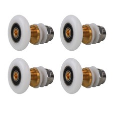 Qikuver 4PCS Shower Door Rollers, 27MM, Modern Style, Ultra-Quiet, Strong Loa...