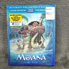 Moana 3D Blu-ray/DVD 2017 Digital 3D New Authentic Disney US Release