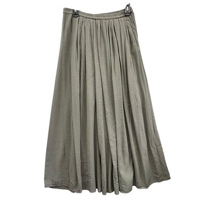 Marco Polo Olive Green Maxi Skirt Flowy Minimalist Casual Relaxed Fit 36