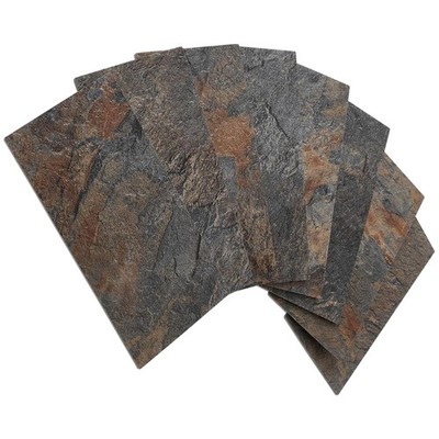 Rust Slate PVC Stick on Tiles for Kitchen, Bathroom, 100PC