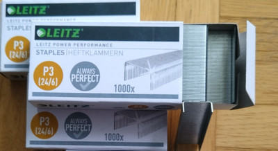 1000 x Leitz Power Performance P3 Heftklammern 24/6  1 Packung a` 1000 Stück
