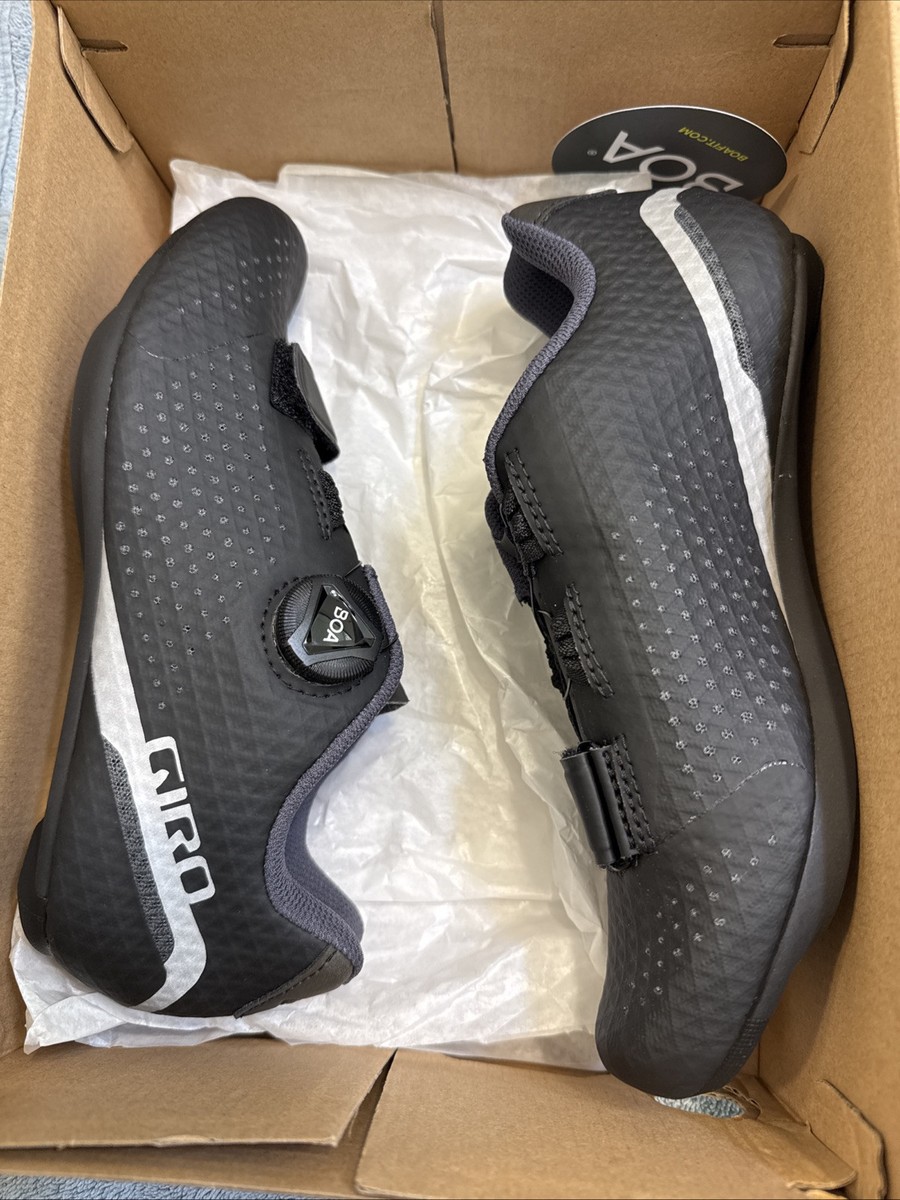 Giro Cadet Womens Road Cycling Shoes Sz 6 Black Leather Low Top