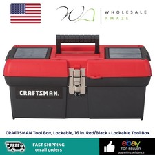 CRAFTSMAN Tool Box, Lockable, 16 in. Red/Blac...
