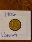 1906 Coronet Head Quarter Eagle United States $2.50 Gold Coin