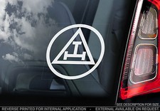 The Triple Tau - Car Window Sticker -Order Chapter Royal Arch Freemason Masonic