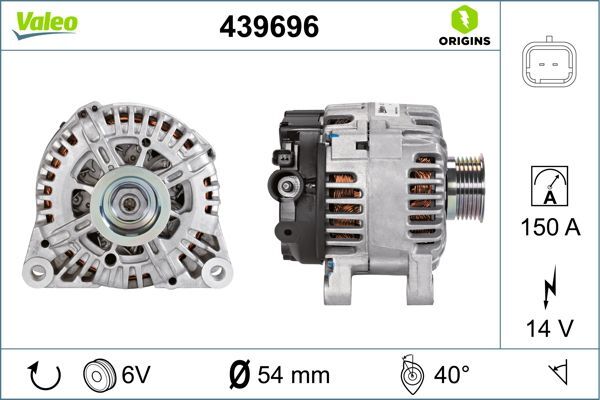 Valeo 439696 Generator FüR CitroËN Fiat Lancia Peugeot Suzuki Toyota-image