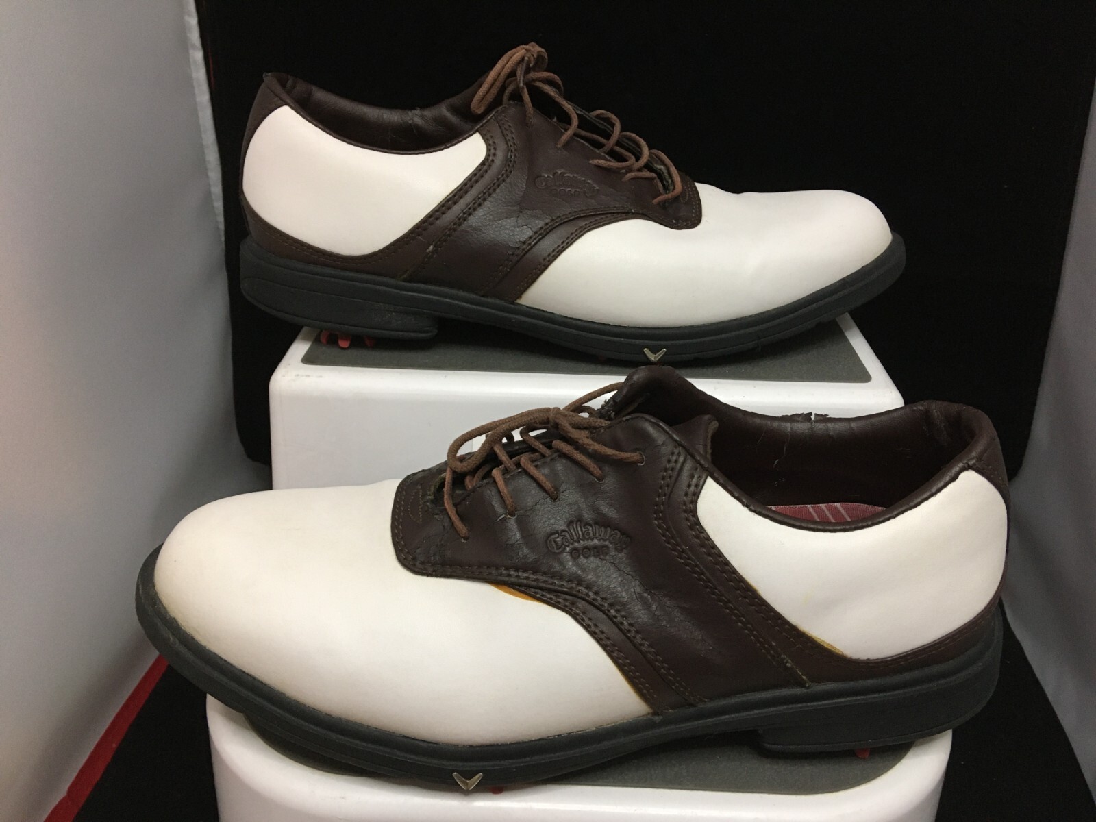 Callaway White & Brown Golf Shoes UK Men's 9.5 [Box I] eBay