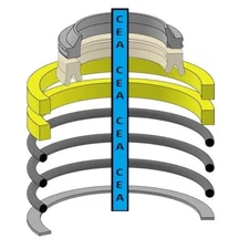 6661297 Tilt Boom Cylinder Seal Kit Fits Bobcat 640 642 643 741 742 743 825 909