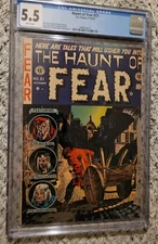The Haunt of Fear #21 EC 1953 CGC 5.5 Golden Age Pre-Code Horror Fine-WHITE Pgs