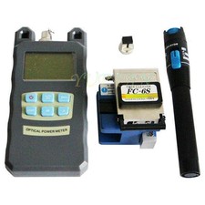 FTTH Tool Kit FC-6S Fiber Cleaver Optical Power Meter 1Mw Visual Fault Locator