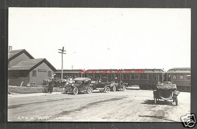 Laurens rppc Railway Station Depot Train Cars IA Iowa 1916