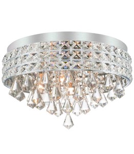 Kira Home Gemma 15 Modern Chic 4 Light Flush Mount Crystal
