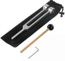 128Hz Healing Tuning Fork with Silicone Hammer Sound Therapy Musical Instrument/