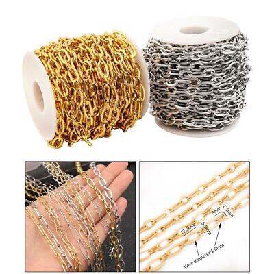   1 Meter Edelstahl Kette Kabel Bulk Ketten Glied für Halskette Armband