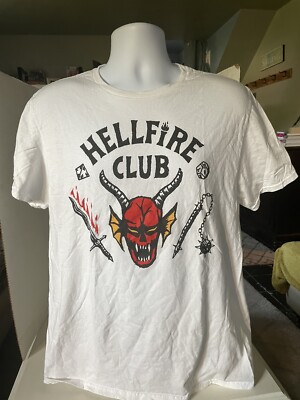 Netflix Stranger Things T-Shirt, Hellfire Club T- Shirt, Large, A25-484