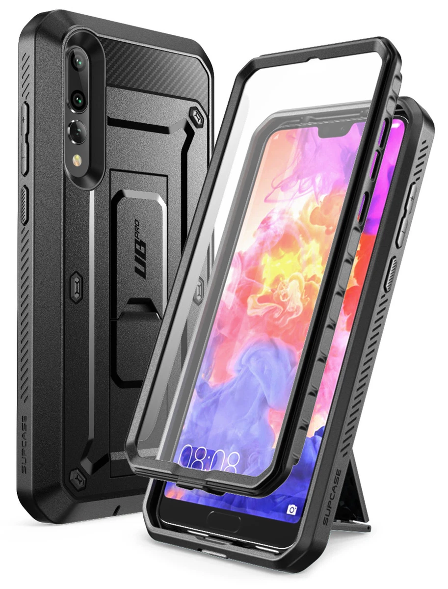 SATURCASE Custodia Per Huawei P20 Con Tigre Goffrata – Portafoglio In PU Con Magnetica, Supporto E Slot Per Carte, Rosso