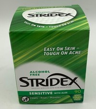 Stridex Daily Care Alcohol Free Acne Pads Aloe For Sensitive Skin 90 Count 10/26