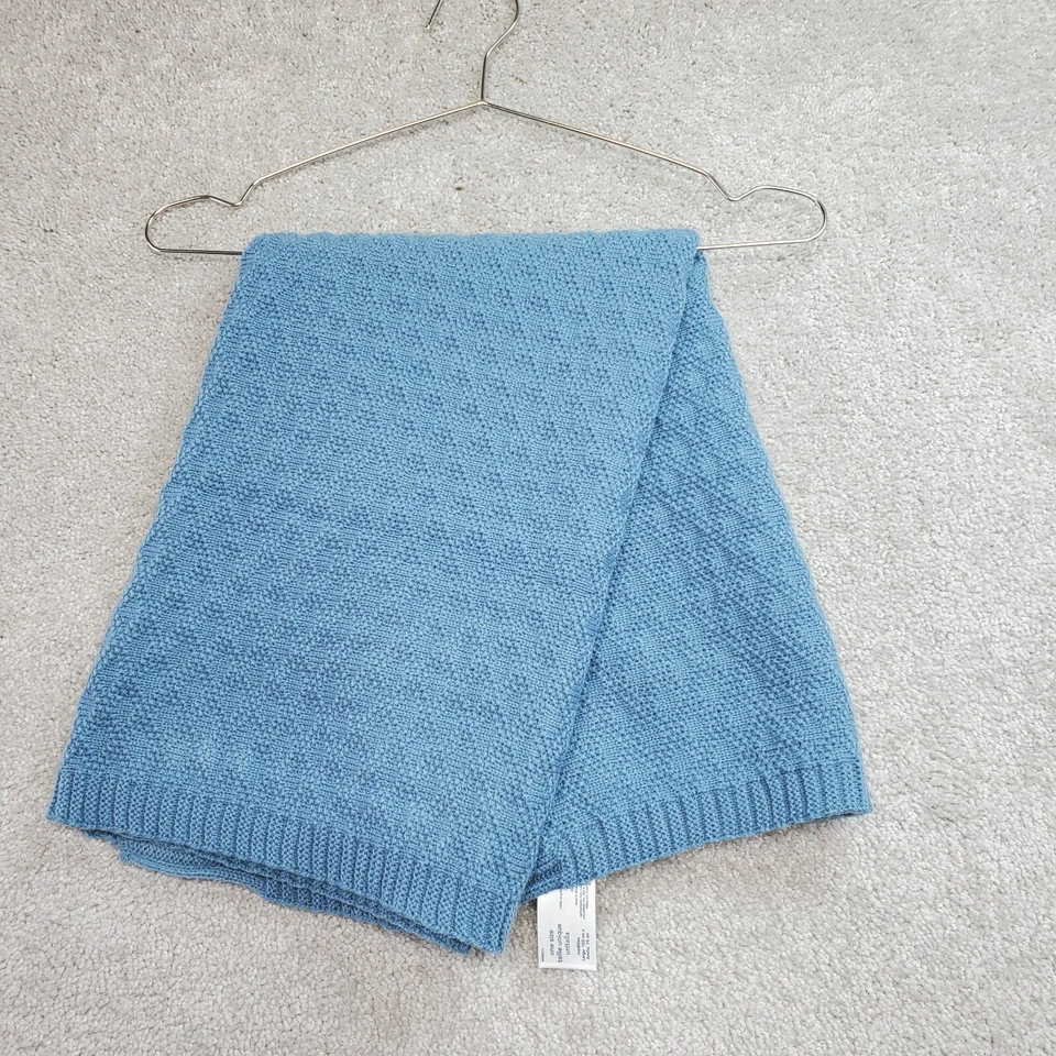 Carter's Baby одеяло синий один размер мальчиков вязаный ребристая текстура 40 «x 30» мягкий уютный - Изображение 2 из 4