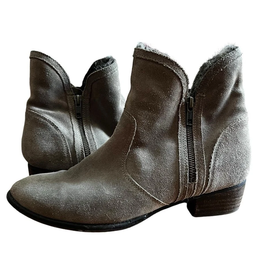Botas al Tobillo Seychelles Lucky Penny Para Mujer 10 Doble Cremallera Gamuza-Piel Sintética Gris Foto 2 de 4