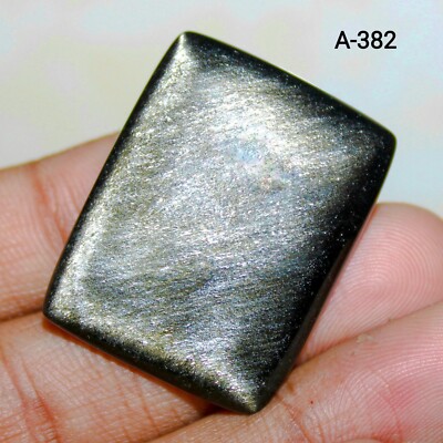 AAA+ 100% Natural Shinny Obsidian Rectangle Cut Loose Gemstone 50 CT/34X26X5 MM