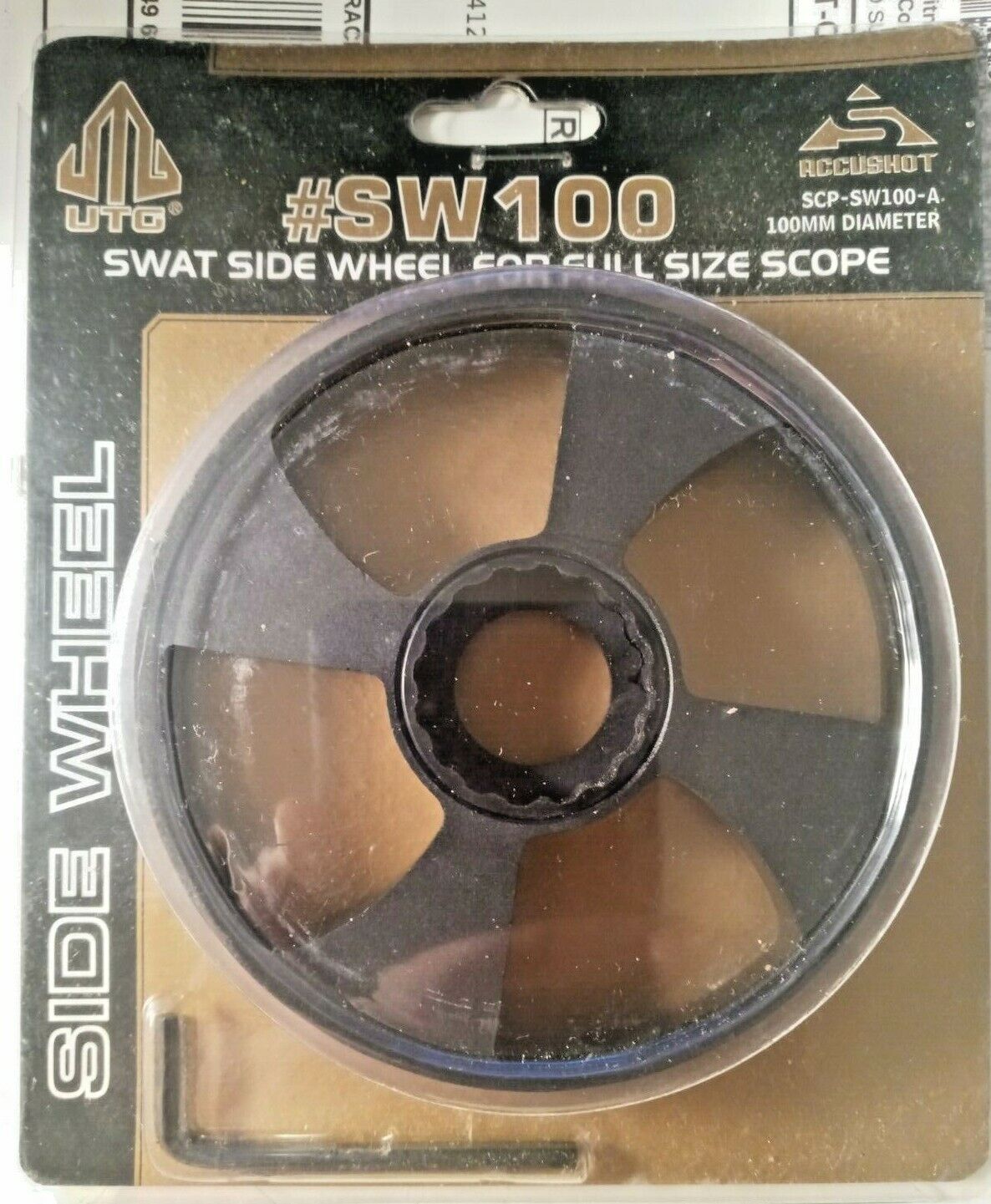 UTG #SW100 100mm Add-On Index Wheel for Swat Side Wheel AO Scope - Black NEW