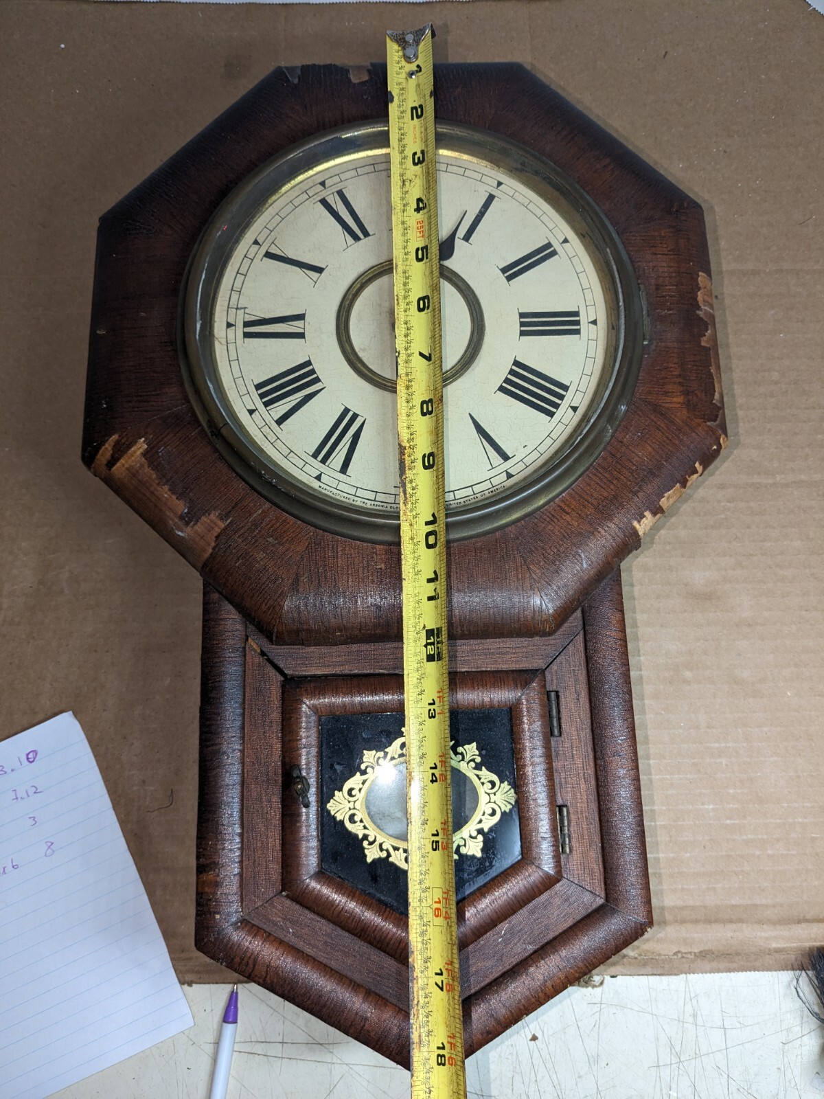 Antique Ansonia Regulator Wall Clock eBay