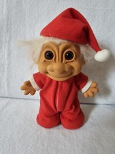 Vintage RUSS Christmas drop flap Pajamas Troll Doll Large Size
