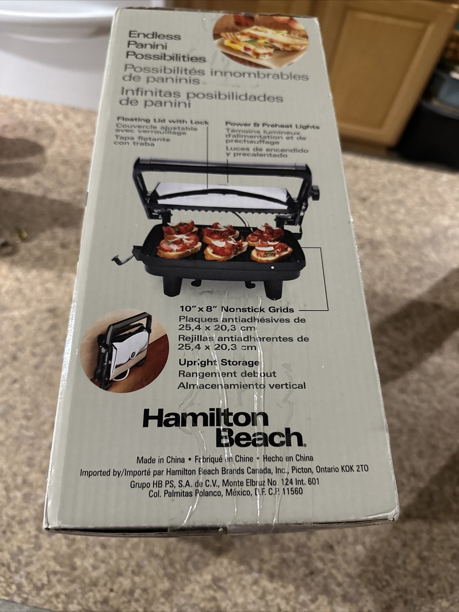 NEW Hamilton Beach Panini Press Gourmet Sandwich Maker 25460