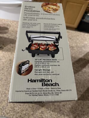 NEW Hamilton Beach Panini Press Gourmet Sandwich Maker 25460