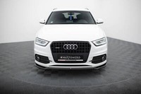Front Ansatz V.2 FüR Audi Q3 S-Line 8U Schwarz Glanz Spoilerlippe Schwert