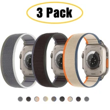 3 PACK Trail Loop Band Strap 40/44/49mm for Apple Watch 10 9 8 7 6 5 SE Ultra