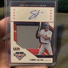 2019 TREY SAMMY FALTINE USA Stars & Stripes Patch / Auto #'d 078/199