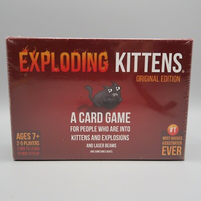 Exploding Kittens Original Edition Card Game New Sealed Ages 7+