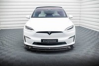 Front Ansatz V.1 FüR Tesla Model X Mk1 Facelift Spoilerlippe Schwert Schwarz