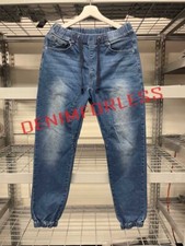 Victorious Men's Dark Indigo Drop Crotch Denim Jogger Pants JG803 FINAL SALE 