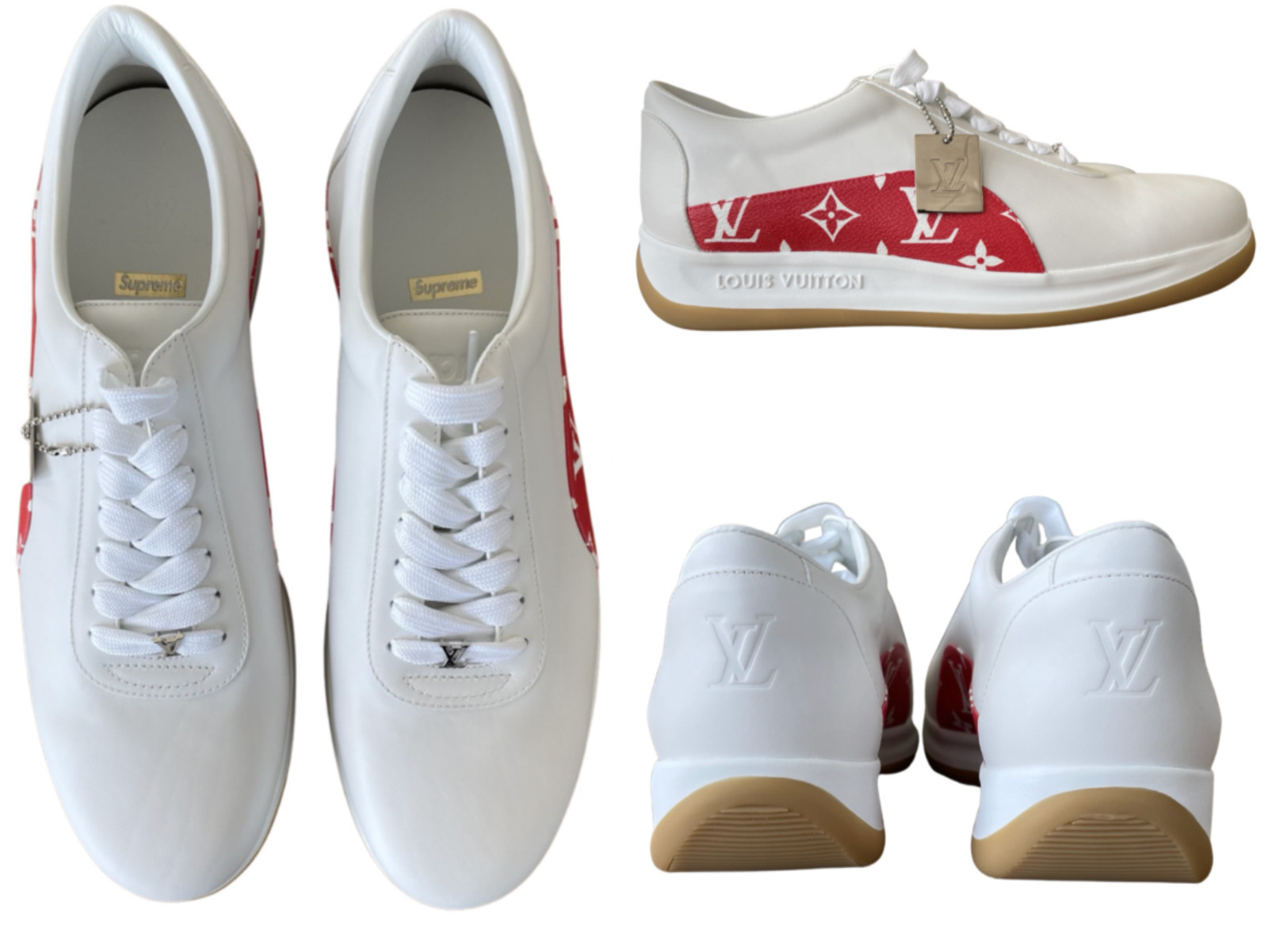 Louis Vuitton x Supreme Monogram LV Run Away Sneakers Shoes Trainers 42