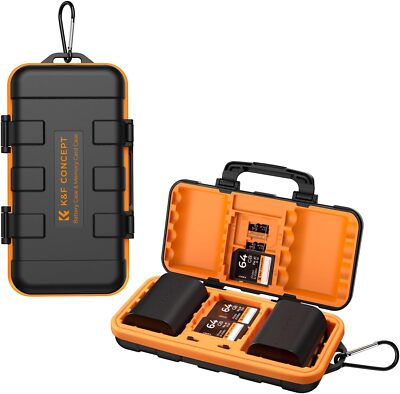 K&F CONCEPT Camera Battery SD Card Holder Water-resistant & Anti-shock Case US